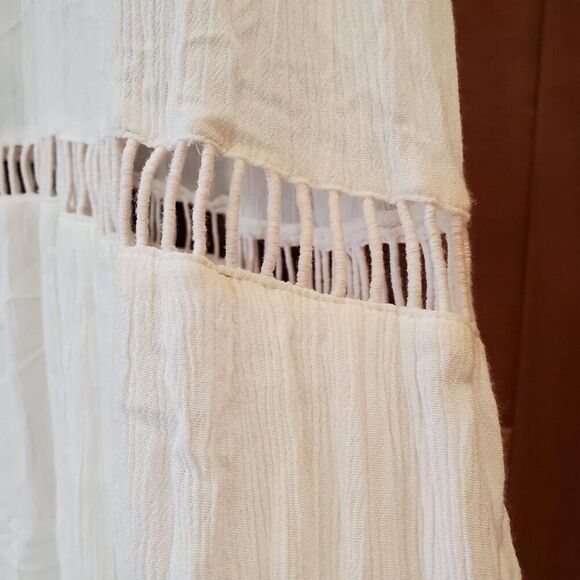 Band of Gypsies Maxi Dress Size XS Embroidered Mesh + cutuout Detail Soft White - Picture 7 of 7